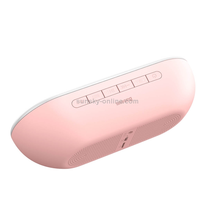 Baseus NGE09-04 Oval Bluetooth Speaker with Digital Display & Ring Ambient Light, Support for Dual Alarm Clock & Hands-free Call & FM & TF Card(Pink) Baseus NGE09-04 Oval Bluetooth Speaker with Digital Display & Ring Ambient Light, Support for Dual Alarm Clock & Hands-free Call & FM & TF Card(Pink)
