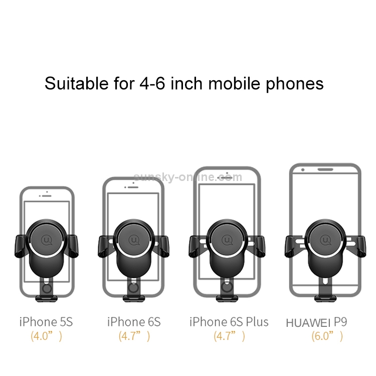 USAMS US-CD47 Gravity Sensing Car Mount Qi Standard Wireless Charger, Suitable for 4.0-6.0 inch Smartphones (Black) USAMS US-CD47 Gravity Sensing Car Mount Qi Standard Wireless Charger, Suitable for 4.0-6.0 inch Smartphones (Black)