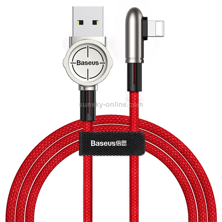 Baseus 8 Pin Angle Head Design Mobile Game Charging Cable, Length : 2m(Red) Baseus 8 Pin Angle Head Design Mobile Game Charging Cable, Length : 2m(Red)