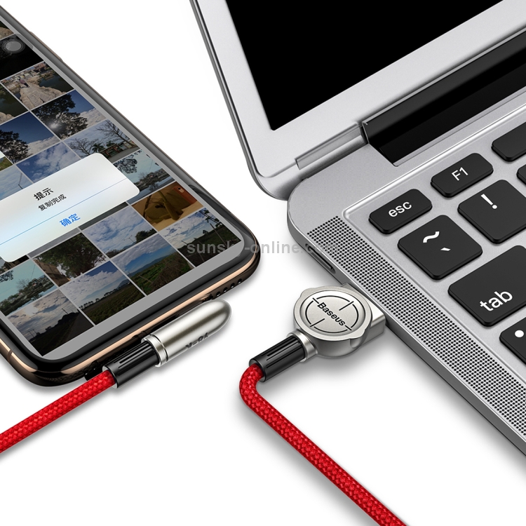 Baseus 8 Pin Angle Head Design Mobile Game Charging Cable, Length : 2m(Red) Baseus 8 Pin Angle Head Design Mobile Game Charging Cable, Length : 2m(Red)