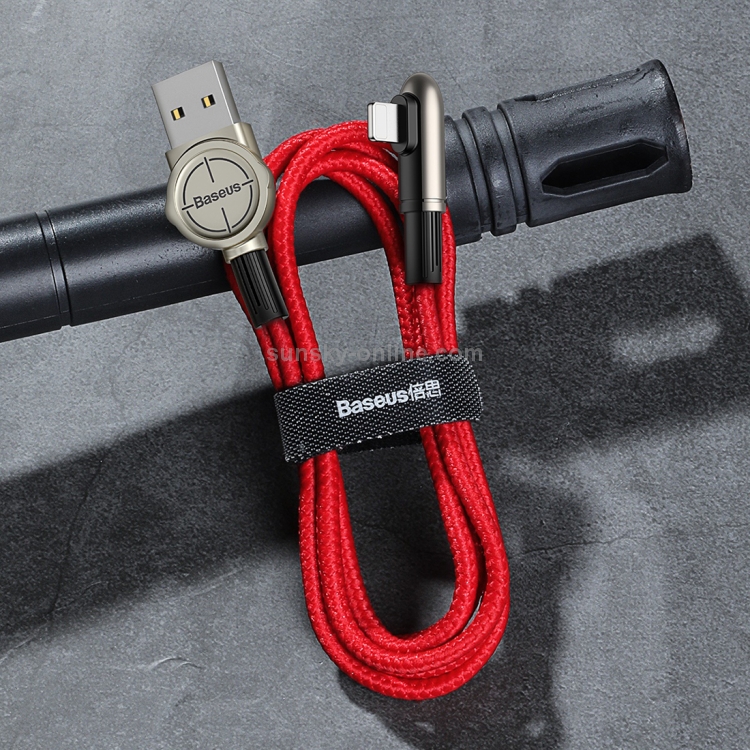 Baseus 8 Pin Angle Head Design Mobile Game Charging Cable, Length : 2m(Red) Baseus 8 Pin Angle Head Design Mobile Game Charging Cable, Length : 2m(Red)
