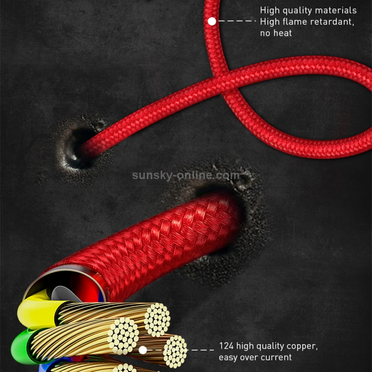 Baseus 8 Pin Angle Head Design Mobile Game Charging Cable, Length : 2m(Red) Baseus 8 Pin Angle Head Design Mobile Game Charging Cable, Length : 2m(Red)
