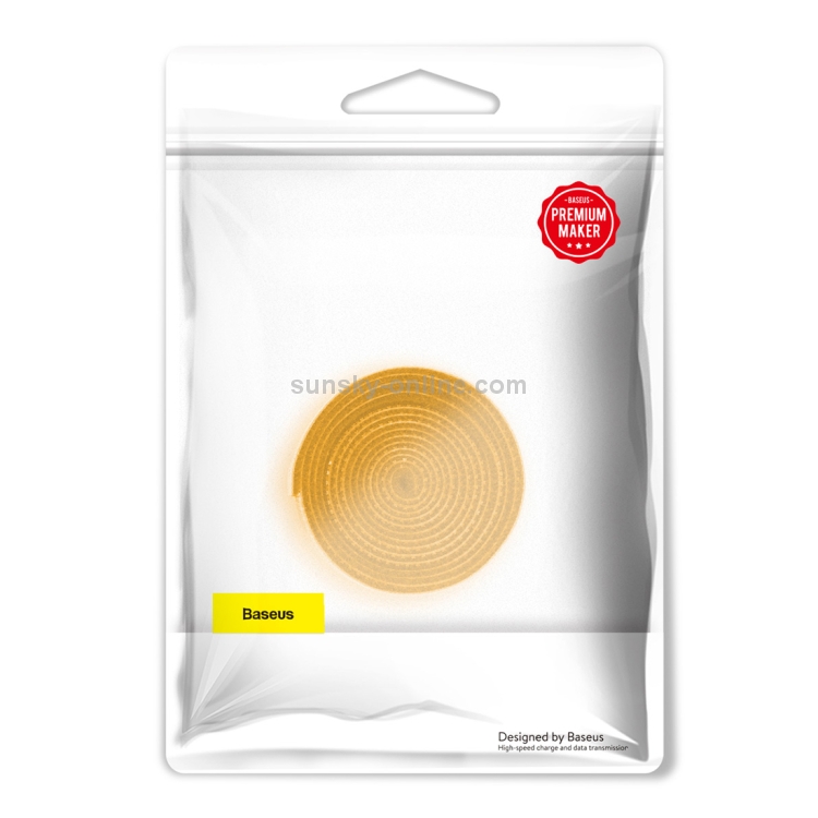 Baseus Multi-funtion Portable Circle Magic Sticker Bandage, Length : 1m(Yellow)