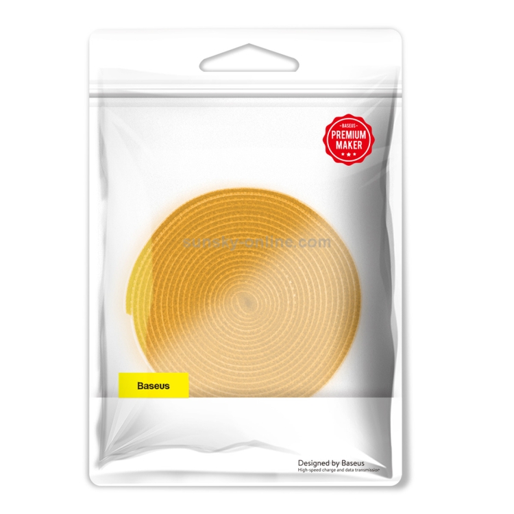 Baseus Multi-funtion Portable Circle Magic Sticker Bandage, Length : 3m(Yellow)