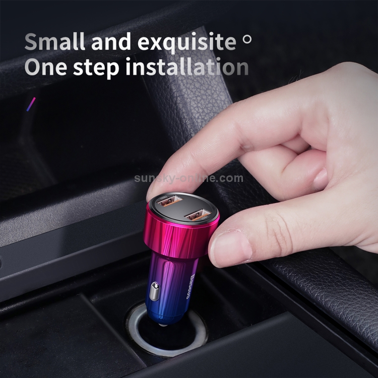 Baseus 45W Type-C / USB-C PD+QC PPS Car Digital Display Intelligent Quick Charge Charger(Red) Baseus 45W Type-C / USB-C PD+QC PPS Car Digital Display Intelligent Quick Charge Charger(Red)