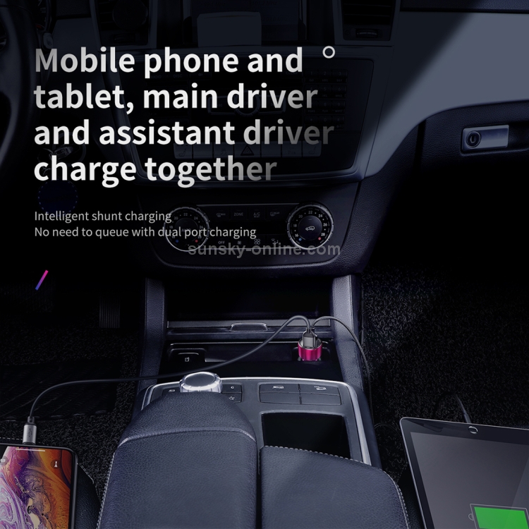 Baseus 45W Type-C / USB-C PD+QC PPS Car Digital Display Intelligent Quick Charge Charger(Red) Baseus 45W Type-C / USB-C PD+QC PPS Car Digital Display Intelligent Quick Charge Charger(Red)