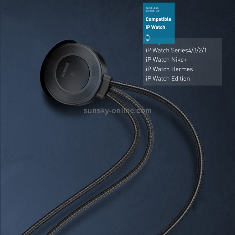 Baseus CA1T4-J0G Star Ring 0.12m 3A 4 in 1 USB-C / Type-C to 8 Pin + USB-C/Type-C + Micro USB Wireless Charging Cable(Dark Gray)