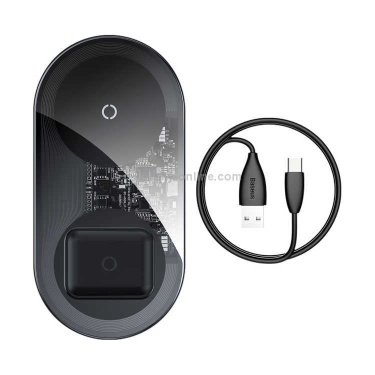 Baseus WXJK-A01 Special Version 2 in 1 18W QI Standard Fast Charging Wireless Charger for Phones & AirPods(Black) Baseus WXJK-A01 Special Version 2 in 1 18W QI Standard Fast Charging Wireless Charger for Phones & AirPods(Black)