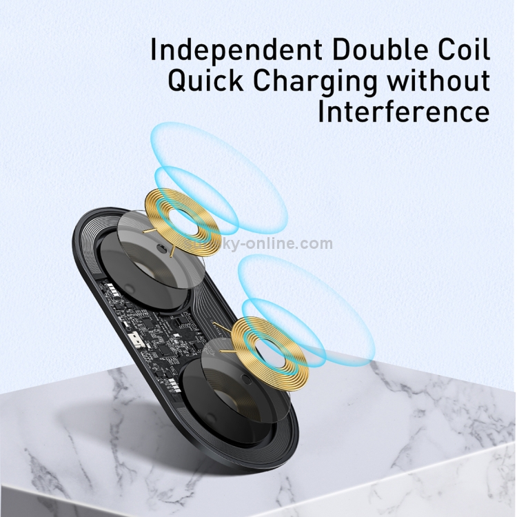 Baseus WXJK-A01 Special Version 2 in 1 18W QI Standard Fast Charging Wireless Charger for Phones & AirPods(Black) Baseus WXJK-A01 Special Version 2 in 1 18W QI Standard Fast Charging Wireless Charger for Phones & AirPods(Black)