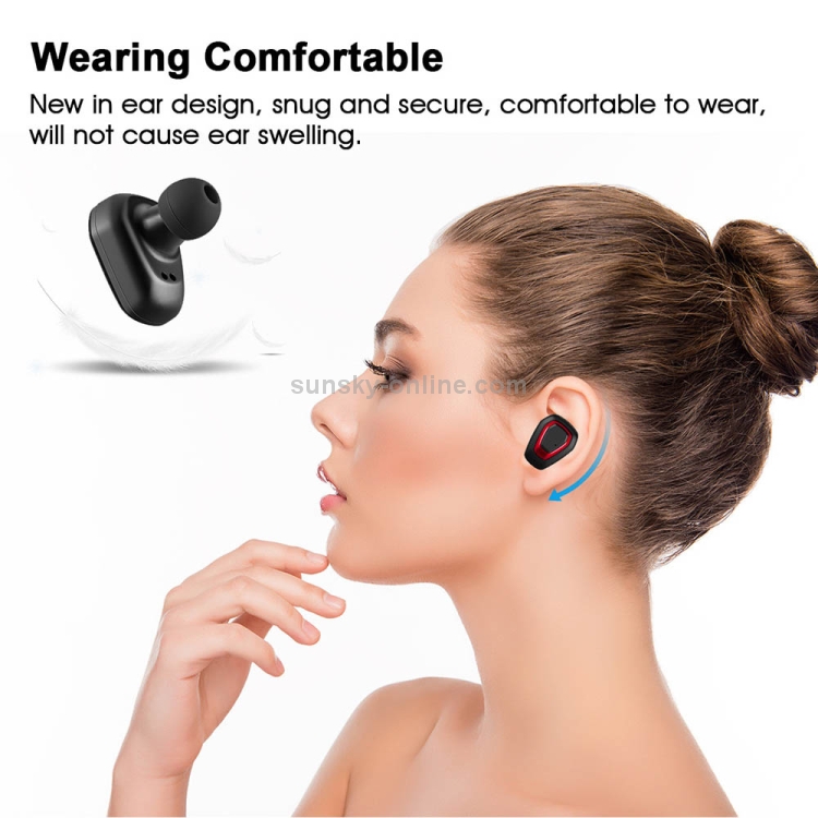 A7 TWS Bluetooth 5.0 Twin Wireless Bluetooth Earphone with Charging Box, Support Call(Black Red) A7 TWS Bluetooth 5.0 Twin Wireless Bluetooth Earphone with Charging Box, Support Call(Black Red)