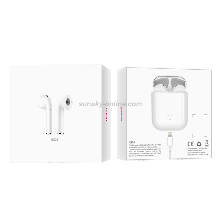 hoco ES26 Wireless Bluetooth 5.0 TWS Headset for Apple(White)