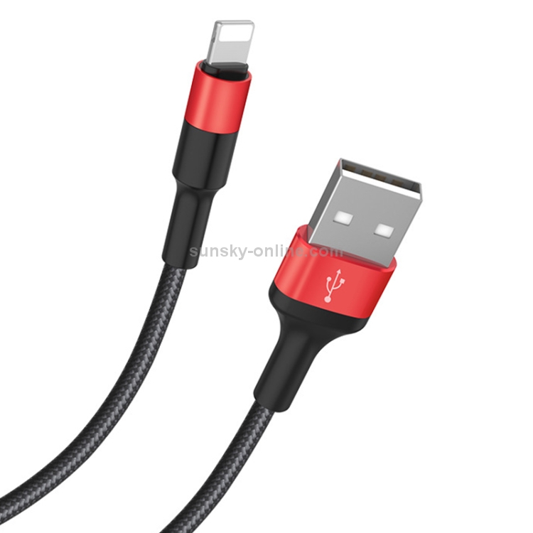 hoco X26 XPRESS 2.0A 8 Pin Interface Nylon Braided Charging Data Cable, Length: 1m(Black Red) hoco X26 XPRESS 2.0A 8 Pin Interface Nylon Braided Charging Data Cable, Length: 1m(Black Red)