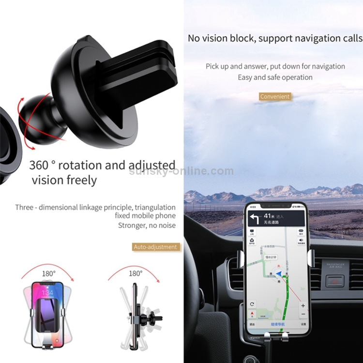 JOYROOM ZS-180 Blue Light Car Tempered Glass Dashboard Gravity Bracket (Black) JOYROOM ZS-180 Blue Light Car Tempered Glass Dashboard Gravity Bracket (Black)