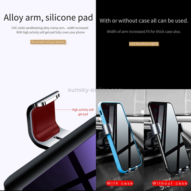 JOYROOM ZS-180 Blue Light Car Tempered Glass Dashboard Gravity Bracket (Black) JOYROOM ZS-180 Blue Light Car Tempered Glass Dashboard Gravity Bracket (Black)