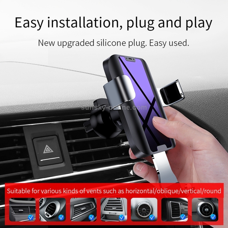 JOYROOM ZS-180 Blue Light Car Tempered Glass Dashboard Gravity Bracket (Black) JOYROOM ZS-180 Blue Light Car Tempered Glass Dashboard Gravity Bracket (Black)