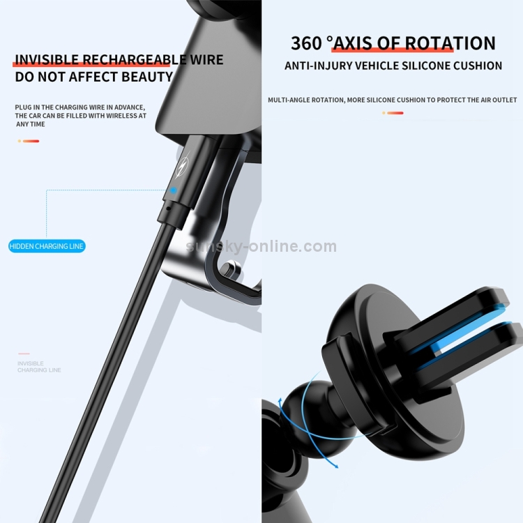 JOYROOM ZS181 Car Wireless Charger Air Outlet Gravity Bracket(Black) JOYROOM ZS181 Car Wireless Charger Air Outlet Gravity Bracket(Black)