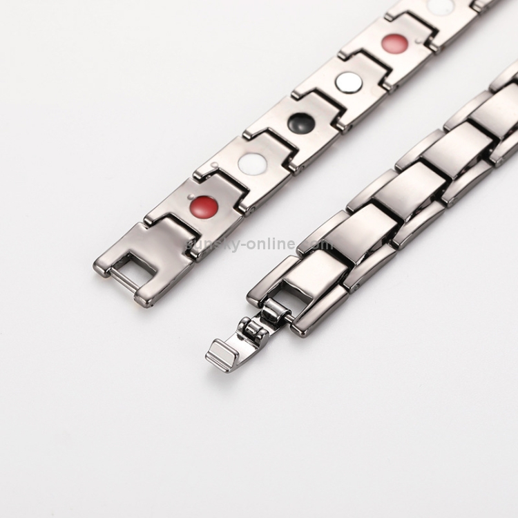 Men Detachable Titanium Steel Magnetic Therapy Bracelet Jewelry(Black Gold) - 2