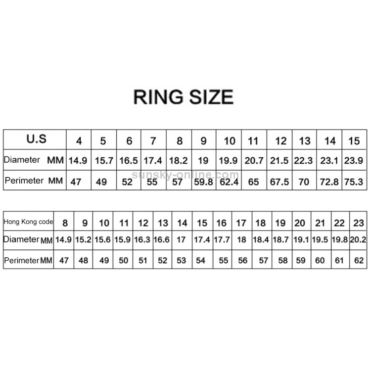 Hong Kong Ring Size In Mm Circumference Mens Ring Size Chart