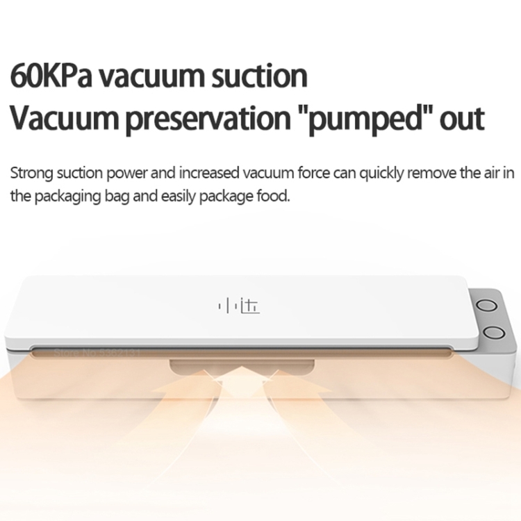 Original Xiaomi Youpin XD-ZKFKJ03 Xiaoda Food Vacuum Sealing Machine Youth Version, US Plug (White) - 3
