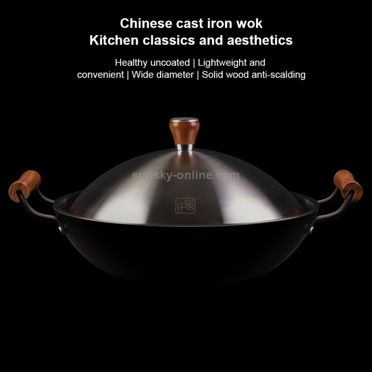 Original Xiaomi Youpin China Cast Iron Wok, Style: Classic - 2