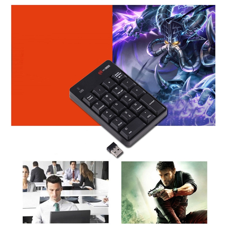 2 in 1 PC MCSaite Wireless Numeric Keypad & Mouse Combo - Use One receiver Wireless Number Pad Keyboard and Mouse for Laptop Desktop MAC MC Saite SK-51AG 2 in 1 2.4G USB Numeric Wireless Keyboard \u0026 Mini