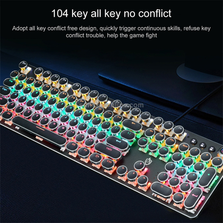 MSEZ HJK820A-7 104-keys Electroplated Transparent