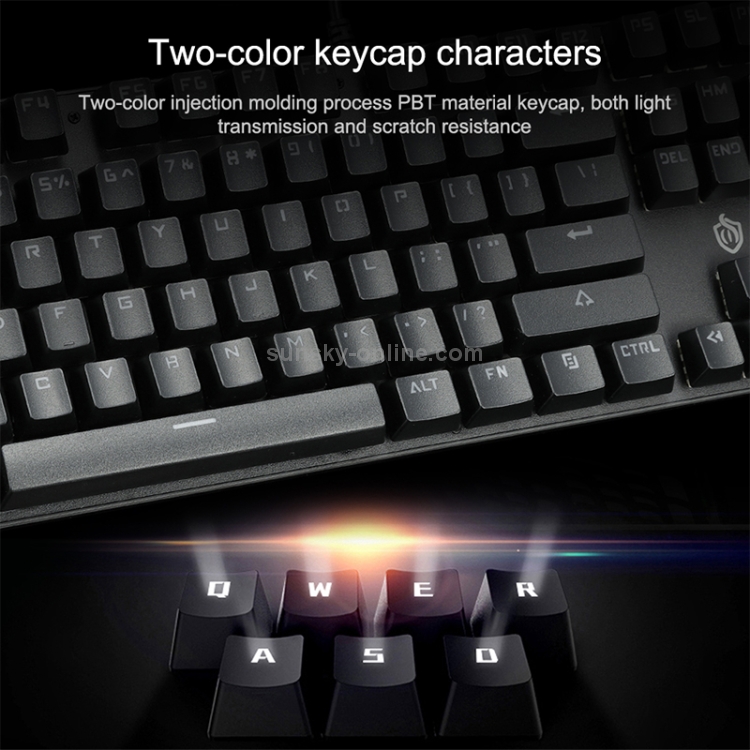 MSEZ HJK910-10 104-keys Dual-color Keycap Colorful Backlit