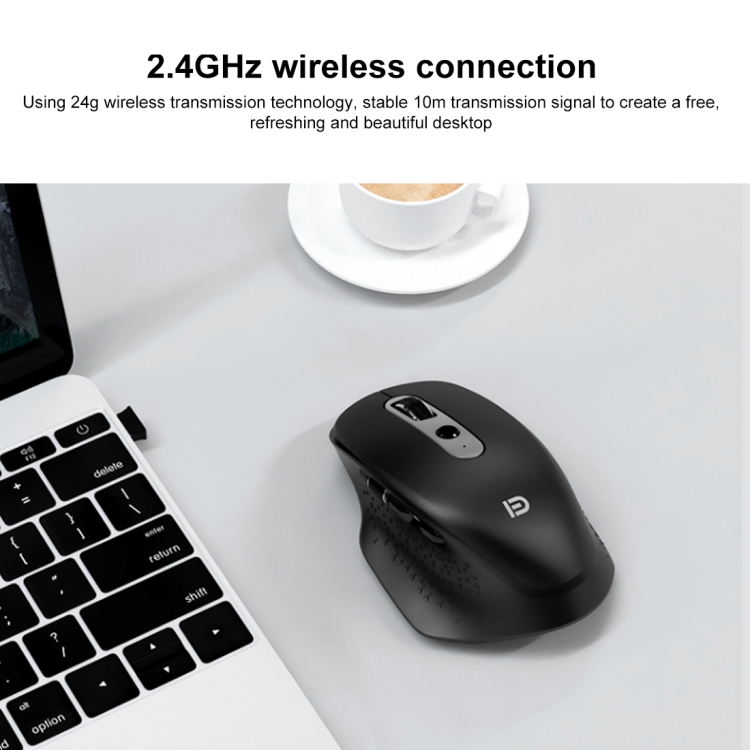 FOETOR E603tu Dual Modes Wireless Bluetooth Mouse (Black) - 4