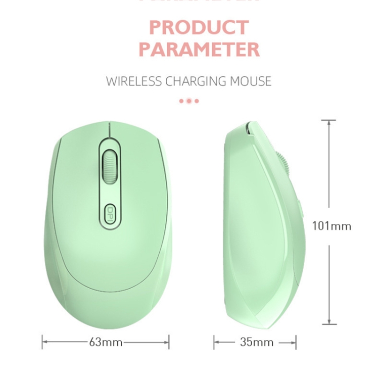 Souris sans fil rechargeable HXSJ M30 Souris de bureau 2.4G Sourdine de  bureau 500 mAh Batterie intégrée (Argent)