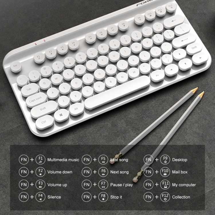 FOREV FV-WI8 Portable 2.4G Wireless Keyboard (Pink) - B3