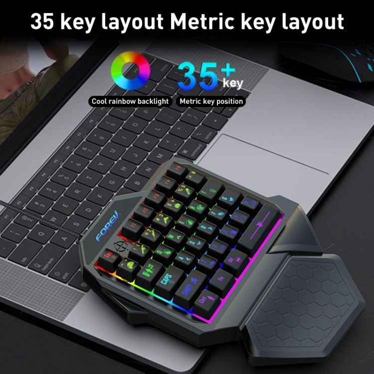FOREV FV-F6 Wired Gaming Illuminated Keyboard (Black) - 2