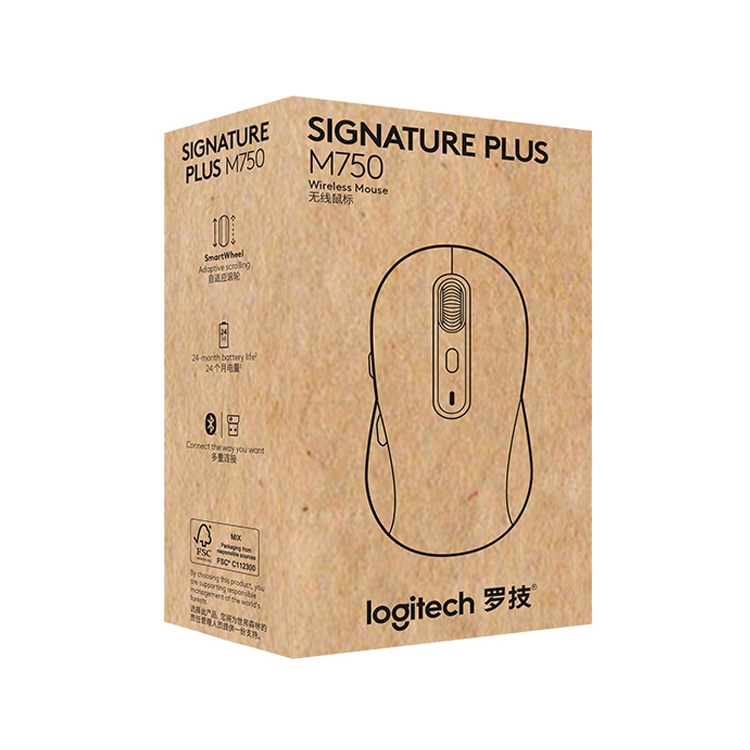 Logitech M750 2000DPI 2.4GHz Ratón inalámbrico Bluetooth de modo dual (Blanco) - B5