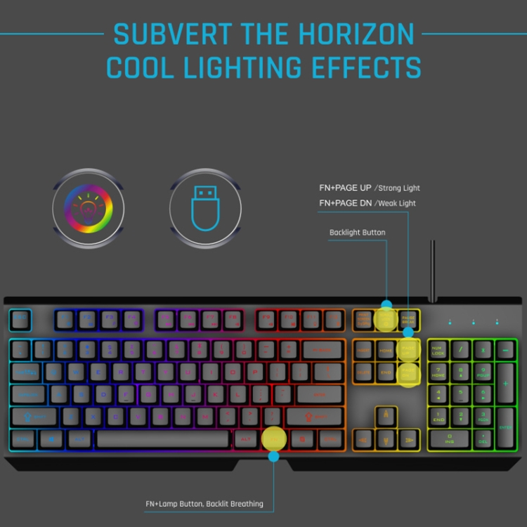 K60 Metal Panel Character Transparent Dazzling Competitive Keyboard - 1