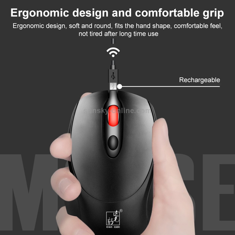 ZGB 361 2.4G Wireless Chargeable Mini Mouse 1600dpi (Pink) - B6