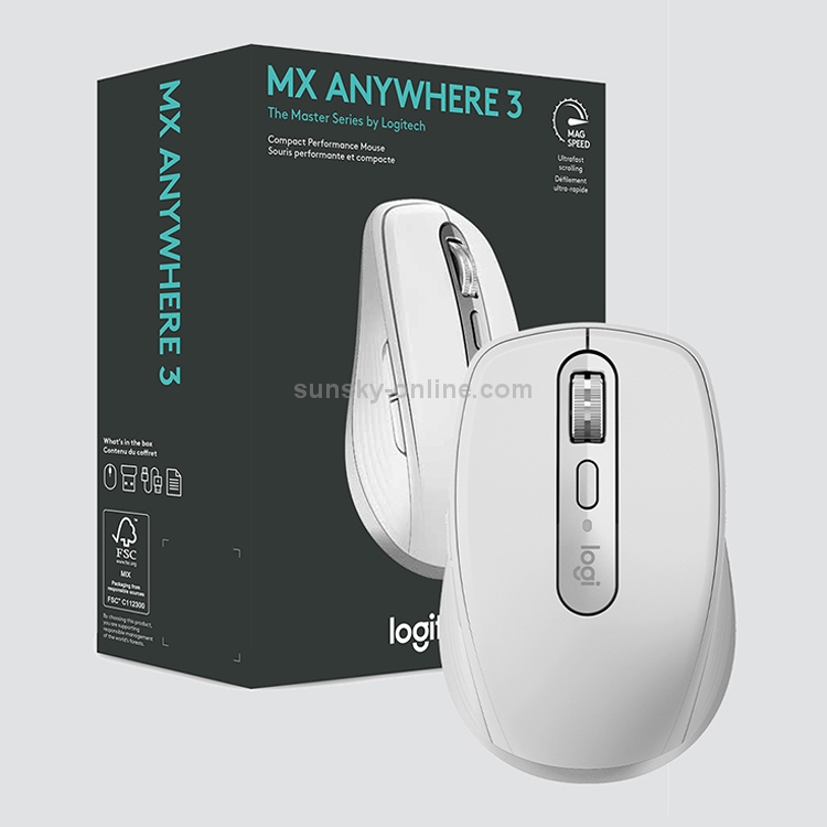 Mouse inalámbrico compacto de alto rendimiento Logitech MX ANYWHERE 3 (plateado) - B1