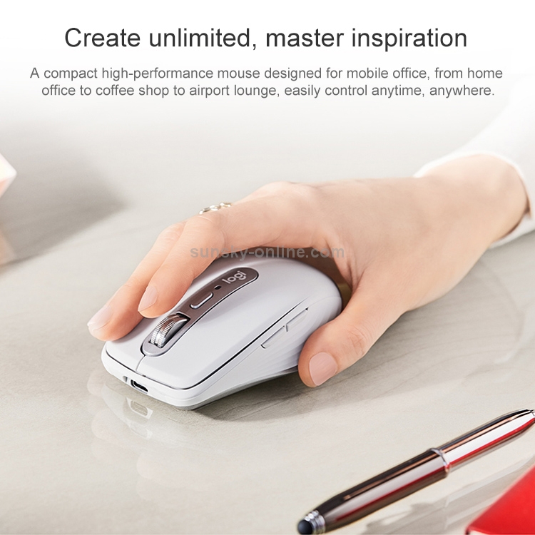 Mouse inalámbrico compacto de alto rendimiento Logitech MX ANYWHERE 3 (plateado) - B2