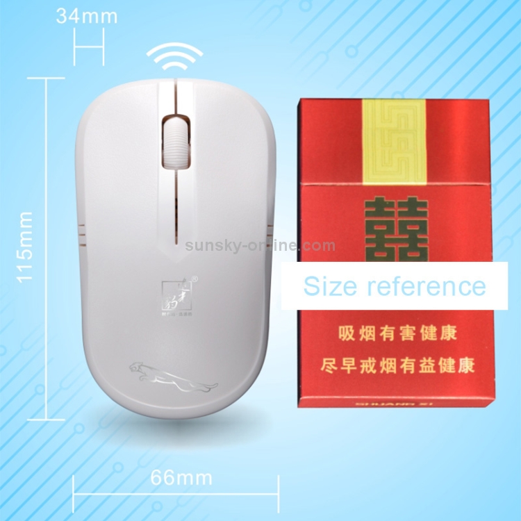 ZGB 101B 2.4GHz 1600 DPI Ratón óptico inalámbrico comercial profesional Mute Silent Click Mini ratones silenciosos para computadora portátil, PC, distancia inalámbrica: 30 m (blanco) - 5