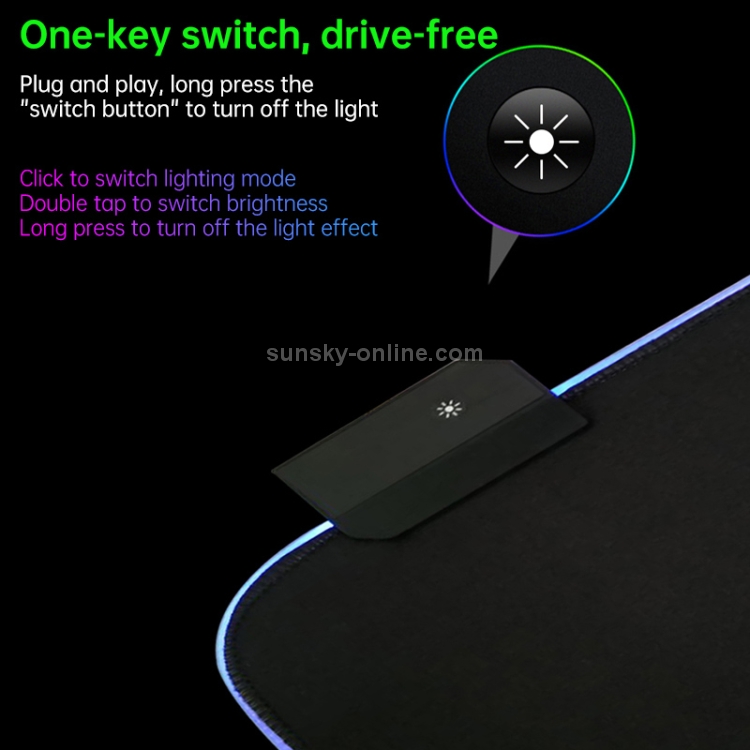 Colorido LED LED Cerradura de engrosamiento del teclado Juego de la almohadilla del mouse, Tamaño: 800 x 300 x 4 mm - 4