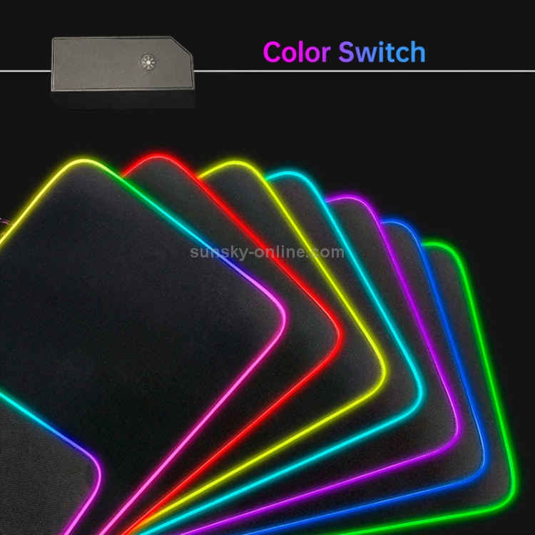 Colorido LED LED Cerradura de engrosamiento del teclado Juego de la almohadilla del mouse, Tamaño: 800 x 300 x 4 mm - 6