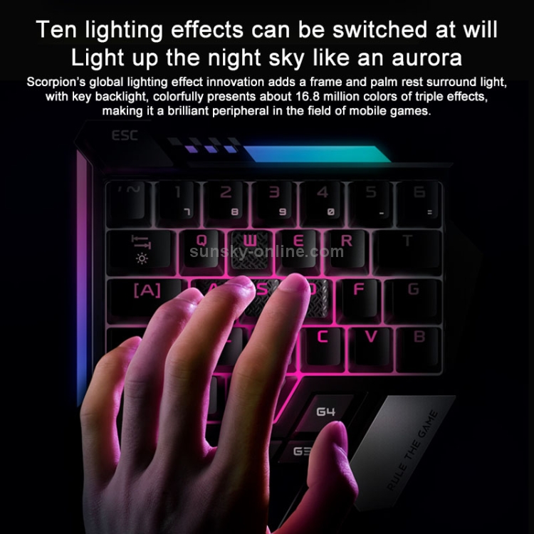 FLYDIGI D1 Mobile Game One-hand Red Shaft Mechanical Keyboard FLYDIGI D1 Mobile Game One-hand Red Shaft Mechanical Keyboard