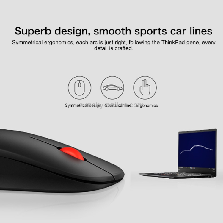 Lenovo thinkplus Bluetooth 4.0 Mouse inalámbrico portátil con Bluetooth (negro) - 5