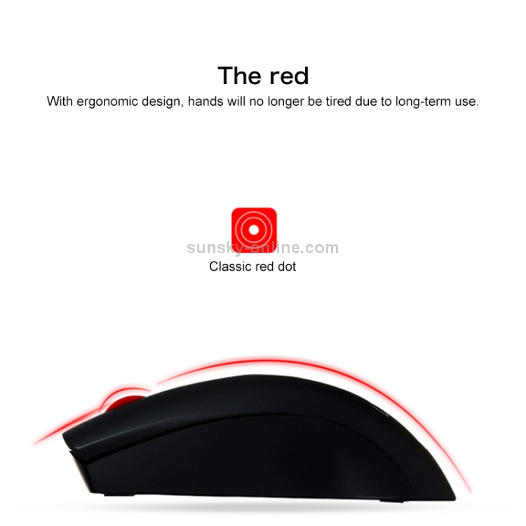Ratón inalámbrico Lenovo M120 Pro Fashion Office Red Dot (negro) - 4