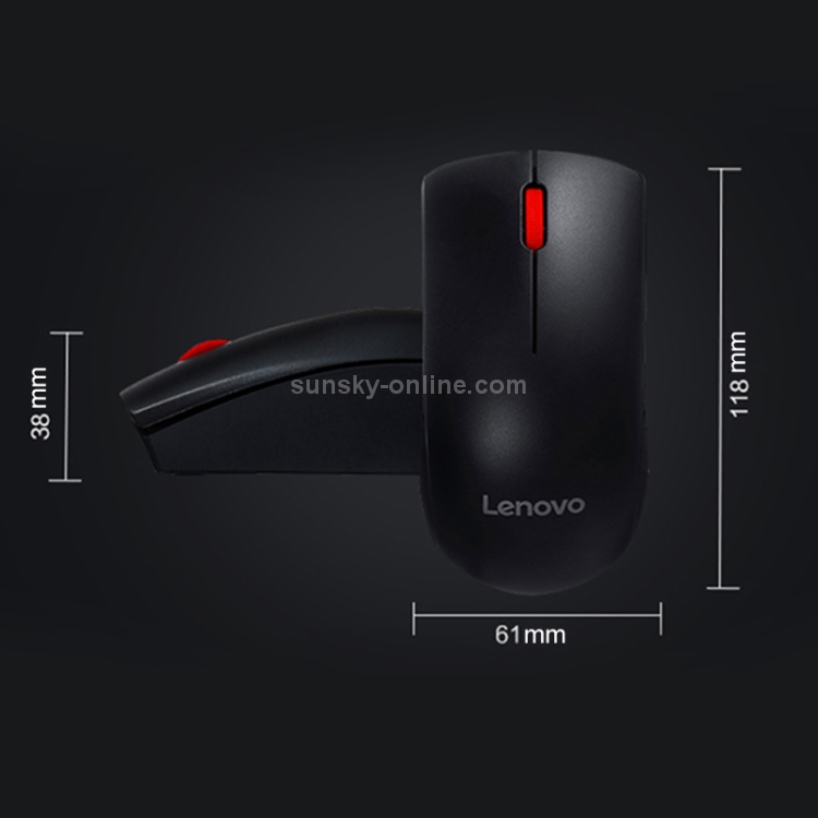 Ratón inalámbrico Lenovo M120 Pro Fashion Office Red Dot (negro) - 6