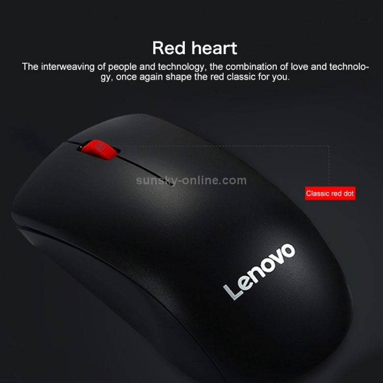 Ratón inalámbrico Lenovo M120 Pro Fashion Office Red Dot (negro) - 8
