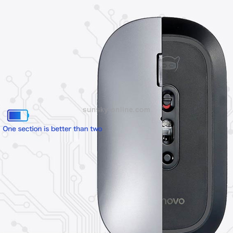 Ratón Bluetooth inalámbrico de modo dual Lenovo Bluetooth 4.0 para Xiaoxin Air (gris) - 9
