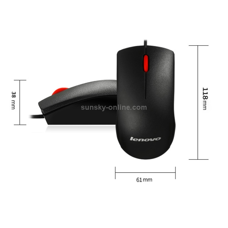 Ratón con cable Lenovo M120 Pro Fashion Office Red Dot (negro) - 2