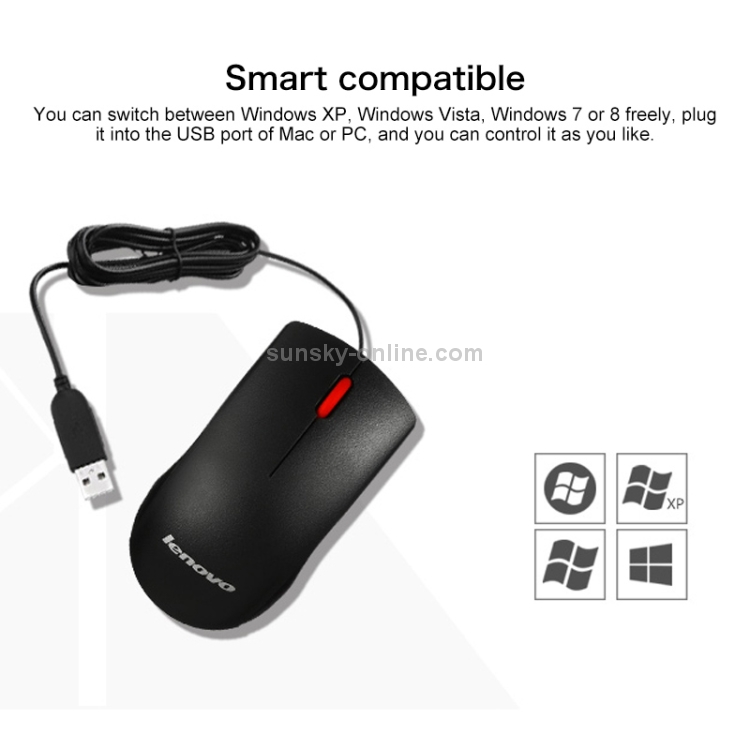 Ratón con cable Lenovo M120 Pro Fashion Office Red Dot (negro) - 4