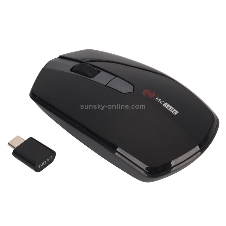 MCSaite MC-369AG USB-C / Type-C 1600DPI Mouse óptico inalámbrico ajustable de tres velocidades y 4 botones - 2
