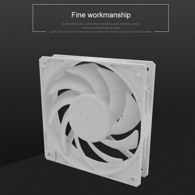 Ventilador de refrigeración del radiador de la CPU de la computadora F120 (blanco) - 4