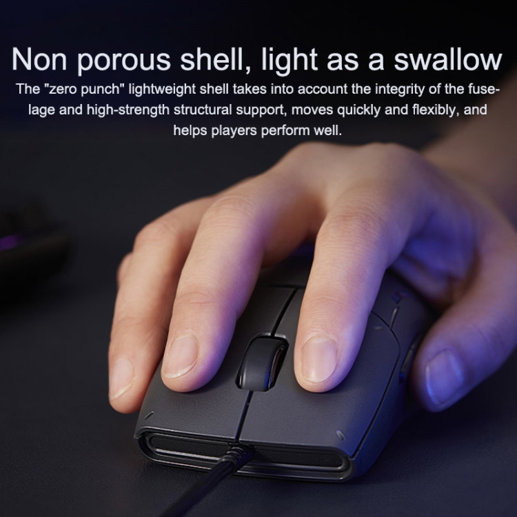 Xiaomi original 6200dpi USB Juego con cable Mouse Lite con luz RGB - 5